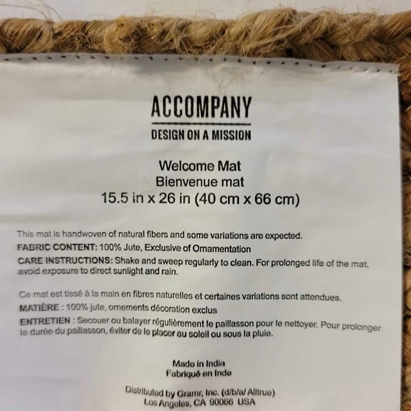 🥳HOST PICK!!🥳🌸Accompany Jute “Welcome” Mat🌸 - Picture 6 of 6